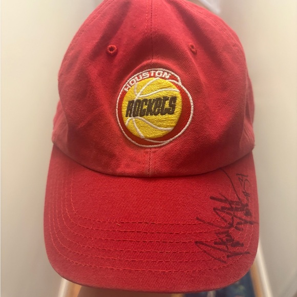 Red Houston Rockets Autographed Cap - Picture 1 of 5